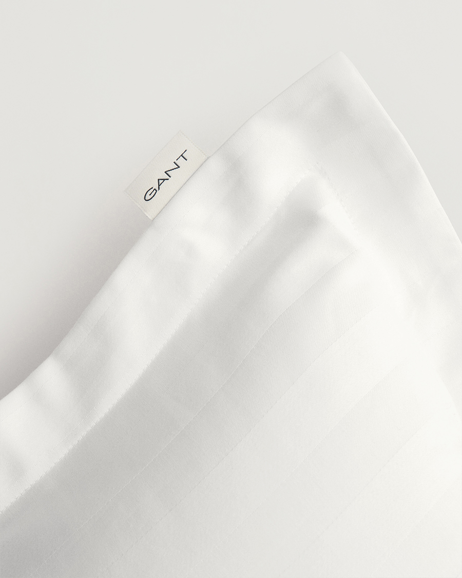 Hombres | Hogar | GANT | Sateen Striped Duvet & Pillowcase Set White