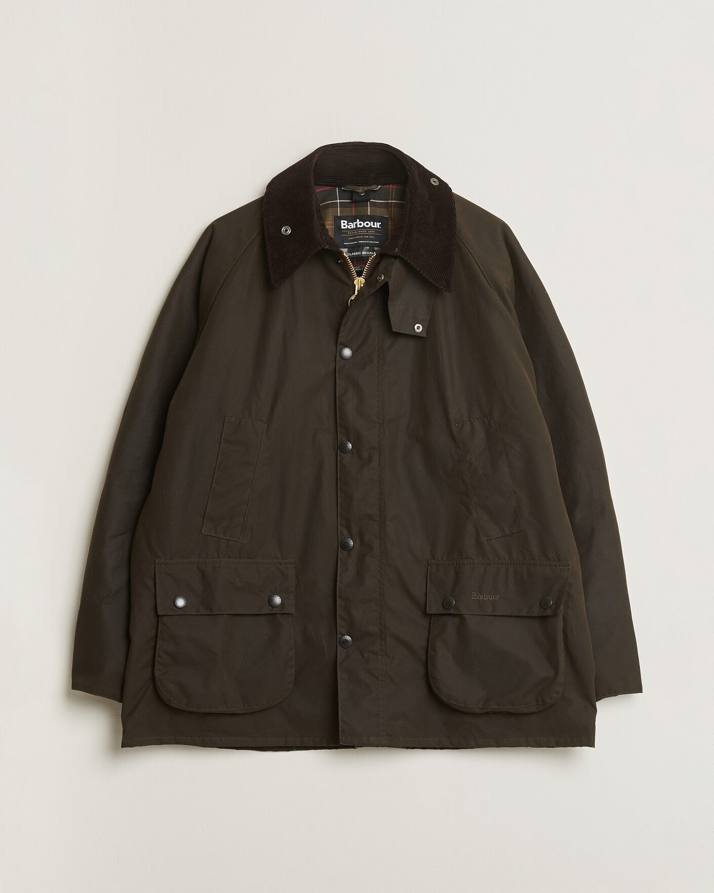 Hombres | Pre-owned Chaquetas | Pre-owned | Barbour Lifestyle Classic Bedale Jacket Olive UK46 - EU56