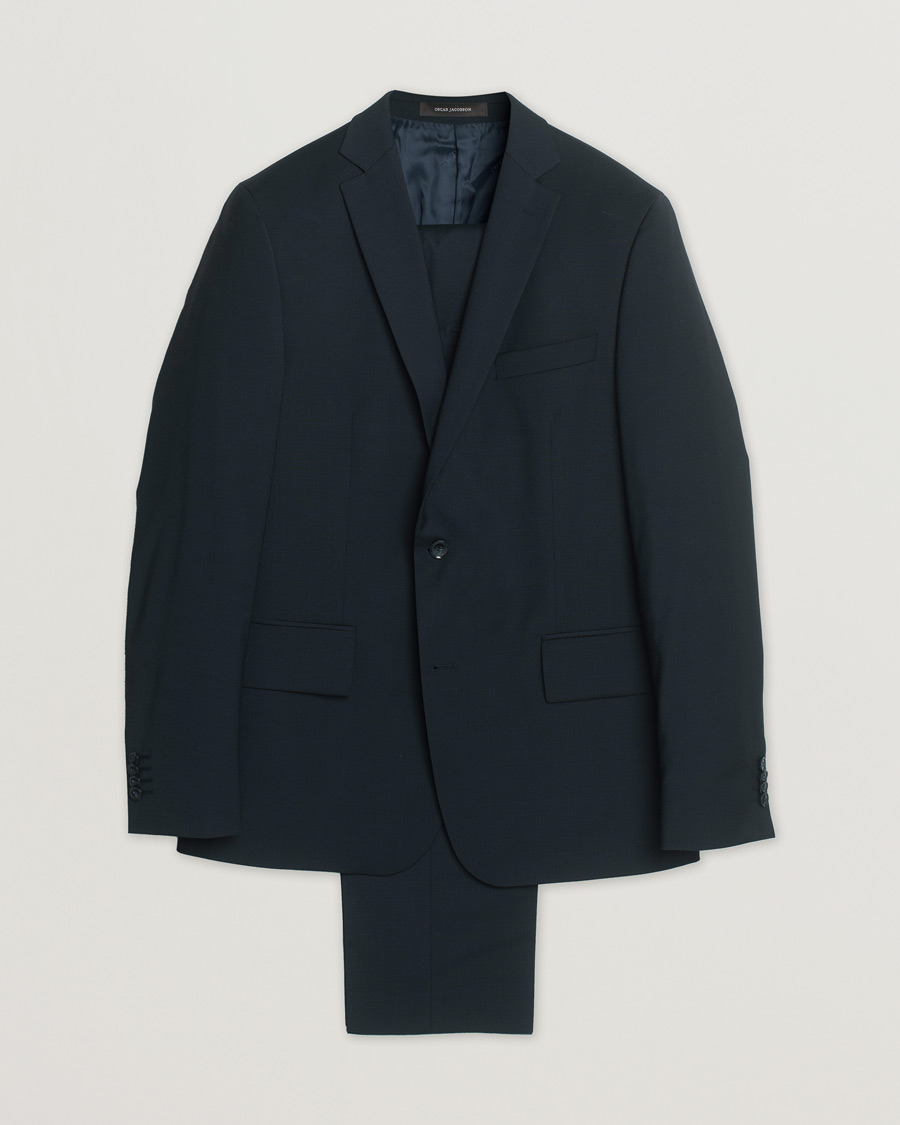 Hombres | Oscar Jacobson Floyd/Dave Wool Suit Navy 52 | Pre-owned | Oscar Jacobson Floyd/Dave Wool Suit Navy 52