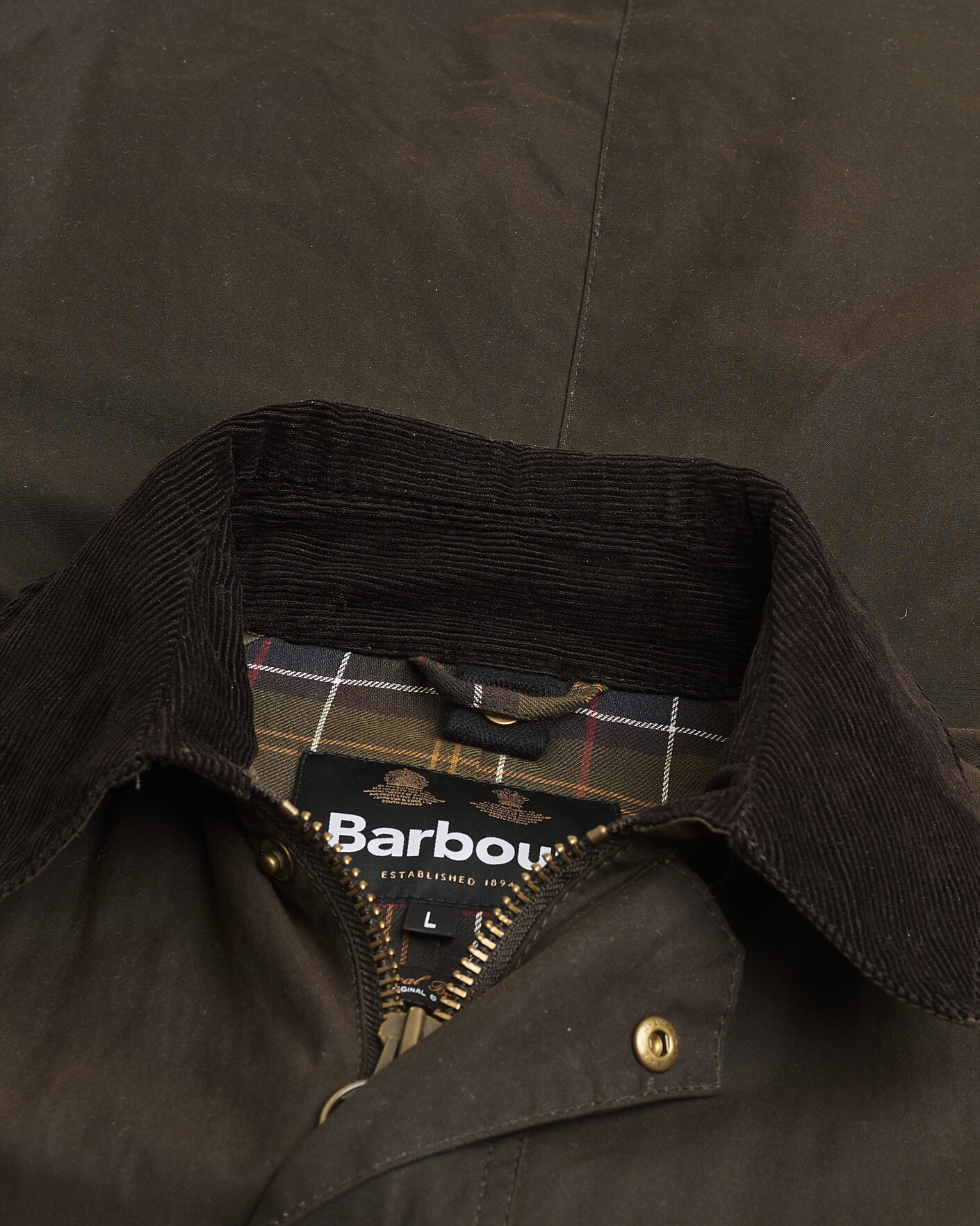 Hombres | Pre-owned Chaquetas | Pre-owned | Barbour Lifestyle Ashby Wax Jacket Olive L