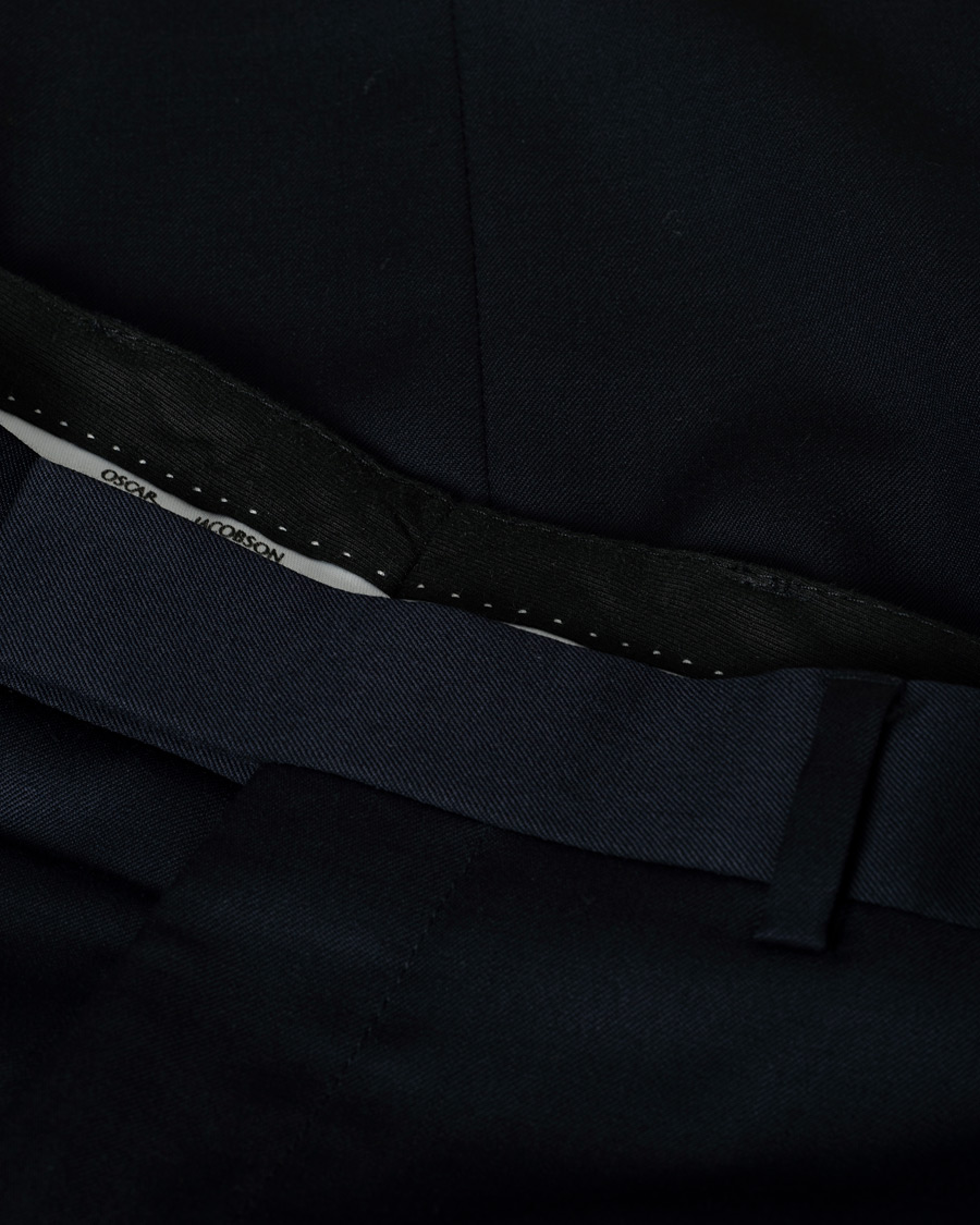 Hombres | Pre-owned Pantalones | Pre-owned | Oscar Jacobson Dave Kostymbyxa 100% Wool Navy 92