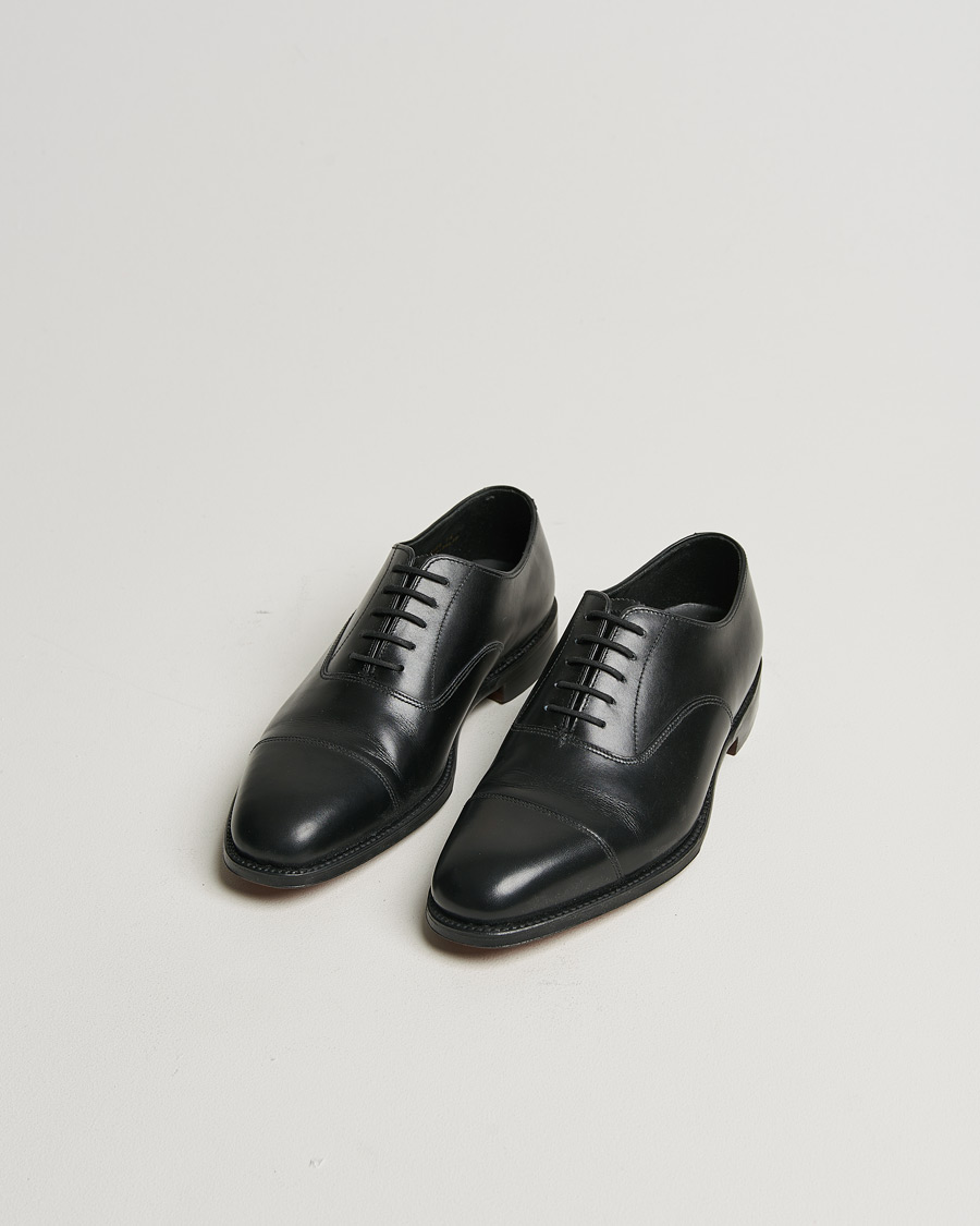 Hombres | Loake 1880 Aldwych Oxford Black Calf | Pre-owned | Loake 1880 Aldwych Oxford Black Calf