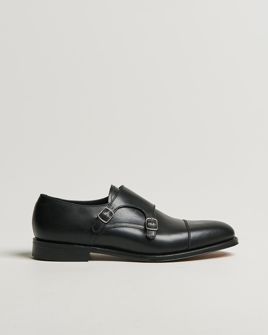 Hombres | Loake 1880 Cannon Monkstrap Black Calf | Pre-owned | Loake 1880 Cannon Monkstrap Black Calf