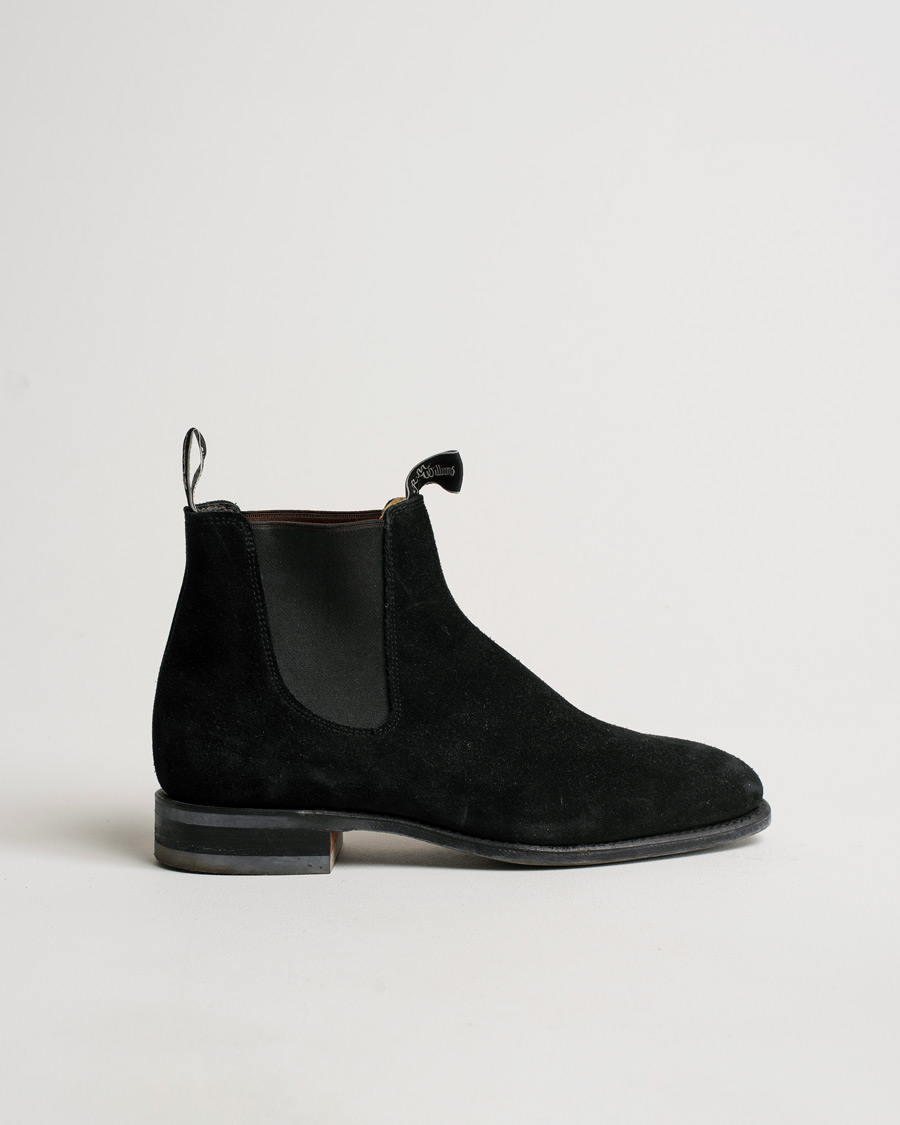 Hombres | R.M.Williams Blaxland G Boot Suede Black | Pre-owned | R.M.Williams Blaxland G Boot Suede Black