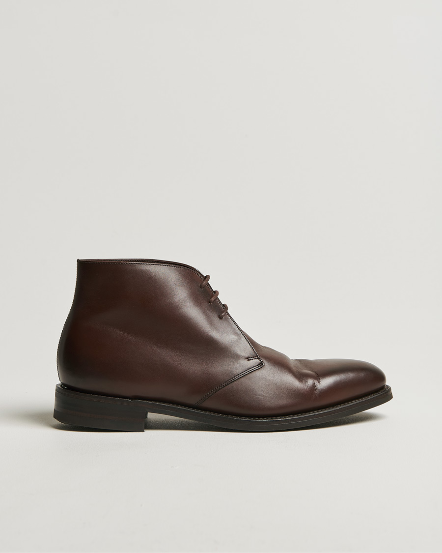 Hombres | Loake 1880 Pimlico Chukka Boot Dark Brown Calf | Pre-owned | Loake 1880 Pimlico Chukka Boot Dark Brown Calf