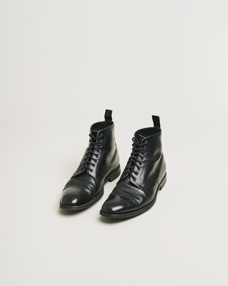 Hombres | Loake 1880 Hyde Boot Black Calf | Pre-owned | Loake 1880 Hyde Boot Black Calf