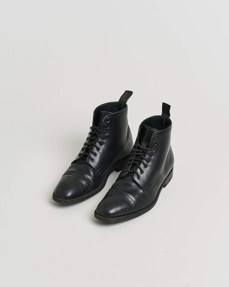 Hombres | Pre-owned Zapatos cosidos a mano | Pre-owned | Loake 1880 Hyde Boot Black Calf UK10,5 - EU44,5