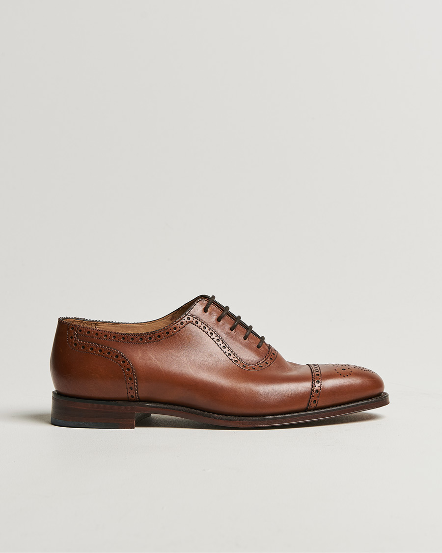 Hombres | Loake 1880 Strand Brogue Mahogany Burnished Calf | Pre-owned | Loake 1880 Strand Brogue Mahogany Burnished Calf
