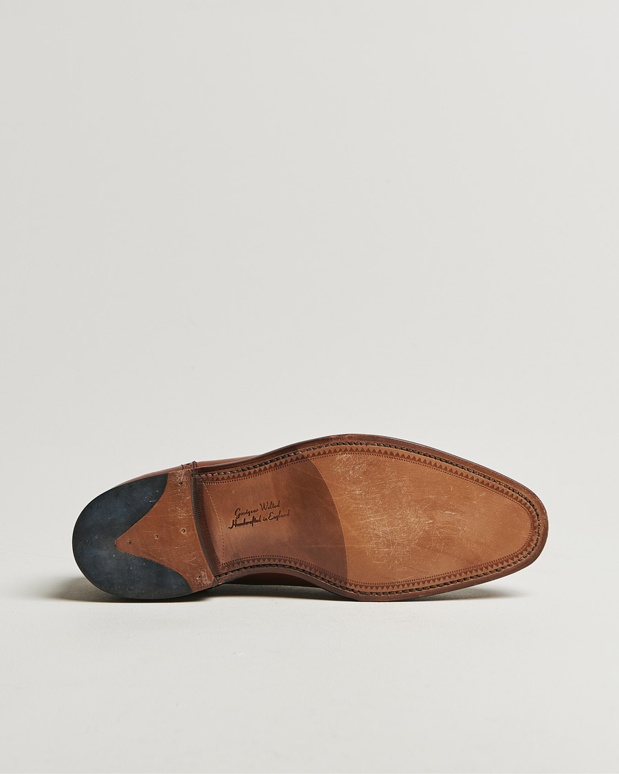 Hombres | Loake 1880 Strand Brogue Mahogany Burnished Calf | Pre-owned | Loake 1880 Strand Brogue Mahogany Burnished Calf