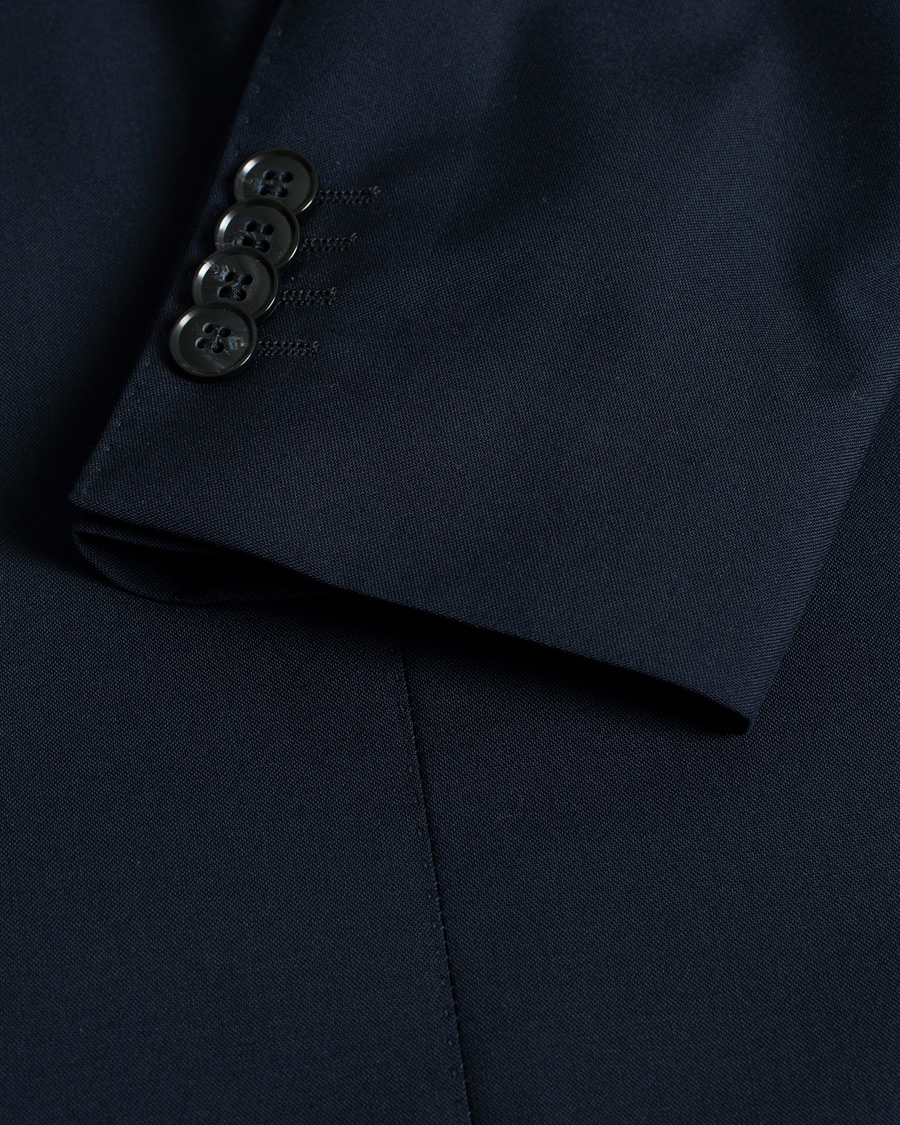 Hombres | Oscar Jacobson Super 120's Wool Suit Navy 150 | Pre-owned | Oscar Jacobson Super 120's Wool Suit Navy 150