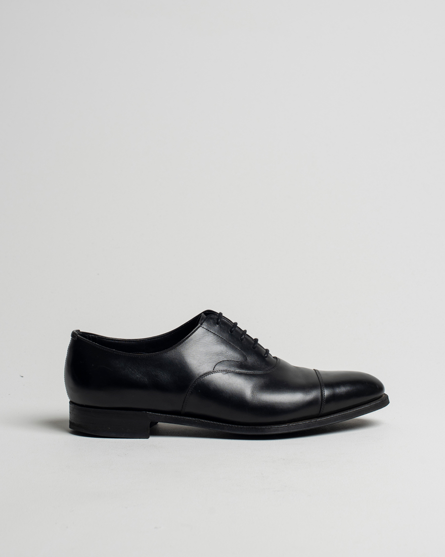 Hombres | Edward Green Chelsea Oxford Black Calf | Pre-owned | Edward Green Chelsea Oxford Black Calf