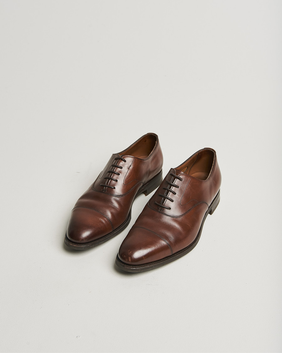 Hombres | Edward Green Chelsea Oxford Dark Oak Calf | Pre-owned | Edward Green Chelsea Oxford Dark Oak Calf