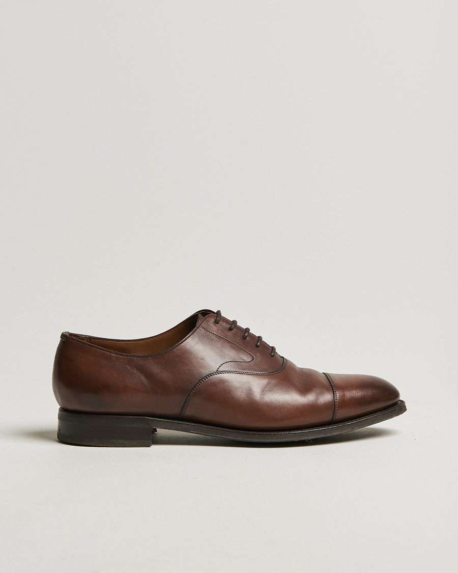 Hombres | Edward Green Chelsea Oxford Dark Oak Calf | Pre-owned | Edward Green Chelsea Oxford Dark Oak Calf