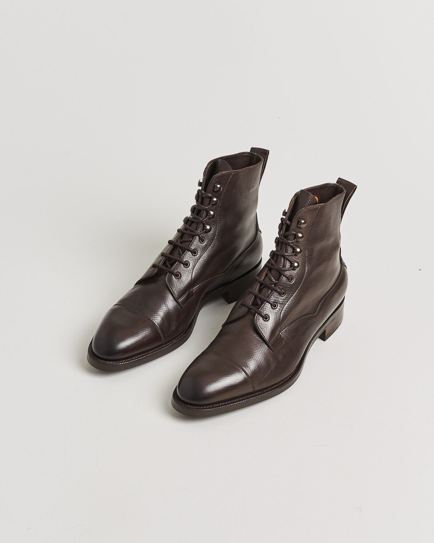 Hombres | Pre-owned Zapatos cosidos a mano | Pre-owned | Edward Green Galway Grained Boot Dark Brown Utah Calf UK10,5 - EU45