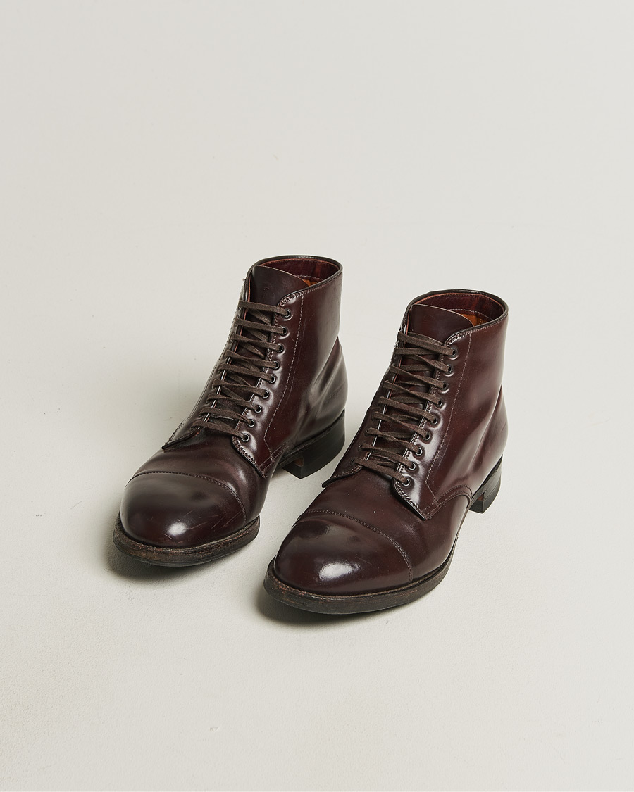 Hombres | Pre-owned Zapatos cosidos a mano | Pre-owned | Alden 41853 Cap Toe Boot Burgundy Shell Cordovan US10 - EU44