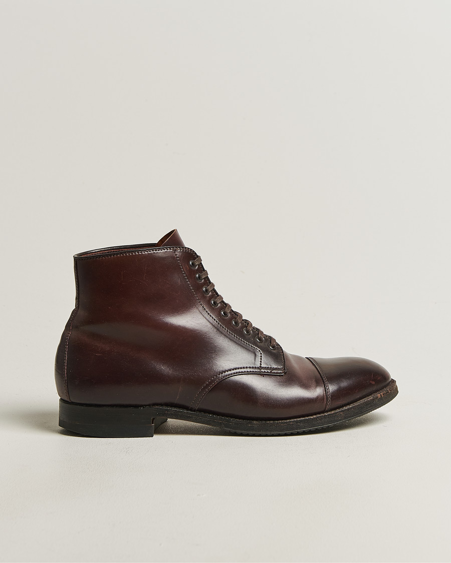 Hombres | Pre-owned Zapatos cosidos a mano | Pre-owned | Alden 41853 Cap Toe Boot Burgundy Shell Cordovan US10 - EU44