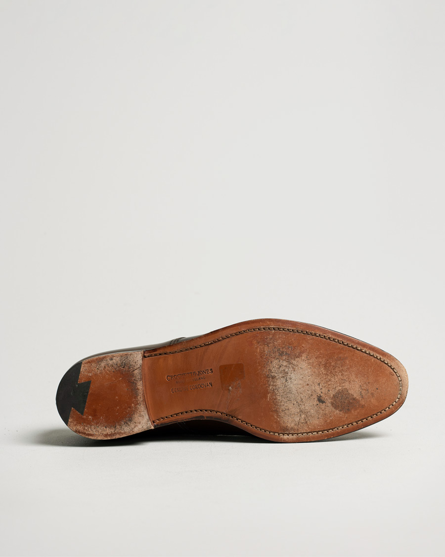 Hombres | Crockett & Jones Bradford Derby Dark Brown Cordovan | Pre-owned | Crockett & Jones Bradford Derby Dark Brown Cordovan