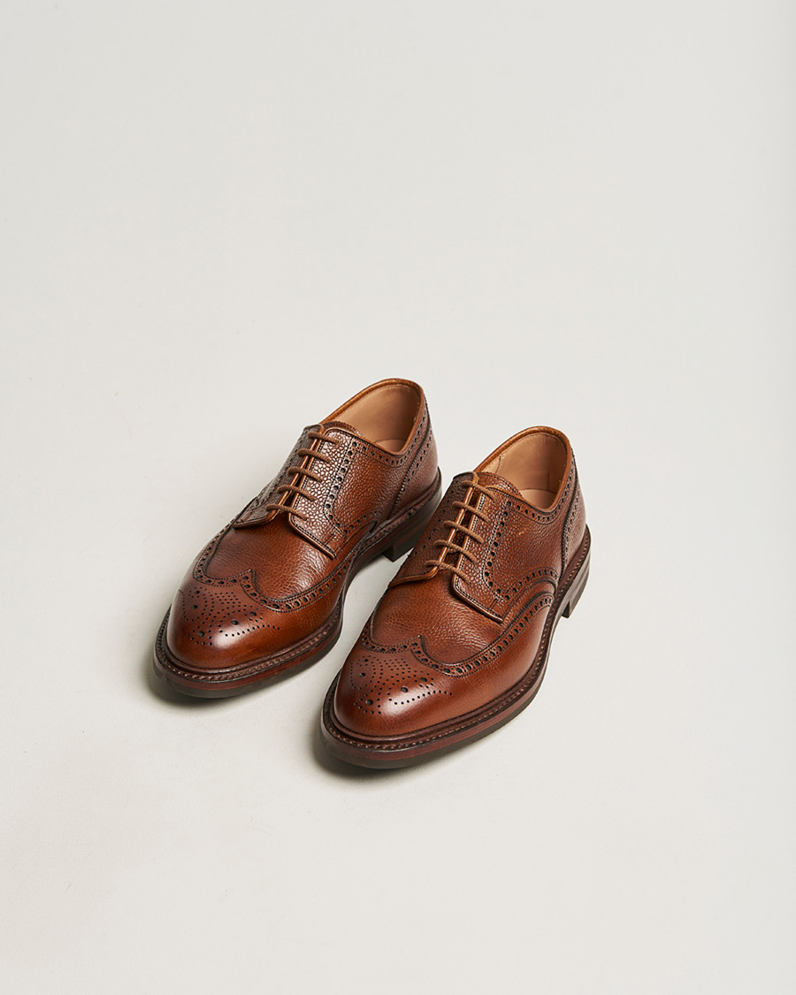 Hombres | Pre-owned Zapatos cosidos a mano | Pre-owned | Crockett & Jones Pembroke Derbys Tan Grained Calf UK10,5 - EU44,5