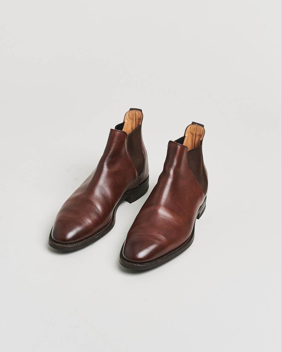 Hombres | Crockett & Jones Chelsea 8 Boot Dark Brown Calf UK7 - EU41 | Pre-owned | Crockett & Jones Chelsea 8 Boot Dark Brown Calf UK7 - EU41