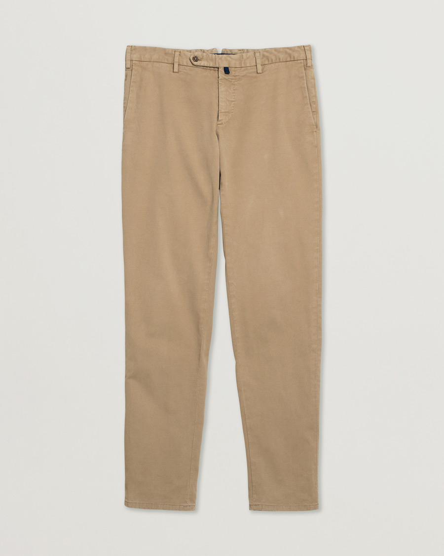 Hombres | Incotex Slim Fit Comfort Chino Khaki | Pre-owned | Incotex Slim Fit Comfort Chino Khaki