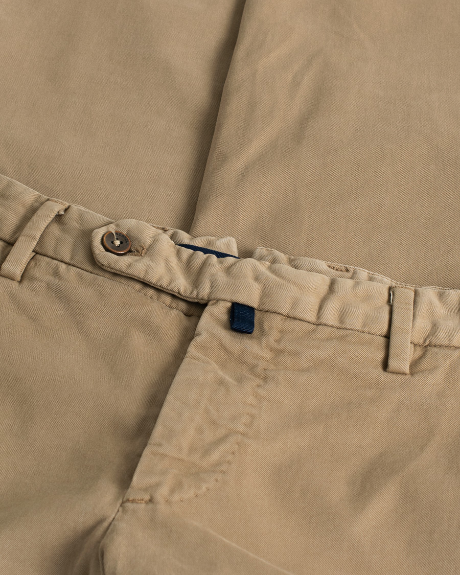 Hombres | Incotex Slim Fit Comfort Chino Khaki | Pre-owned | Incotex Slim Fit Comfort Chino Khaki
