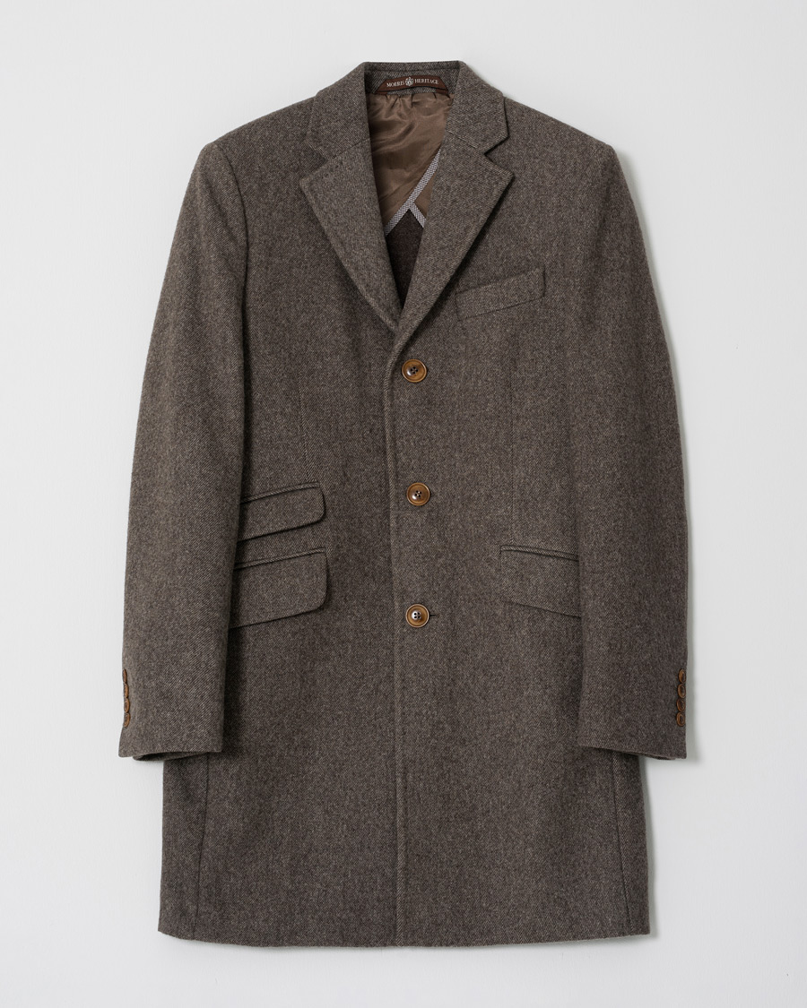 Hombres | Morris Heritage George Double Face Coat Brown 46 | Pre-owned | Morris Heritage George Double Face Coat Brown 46