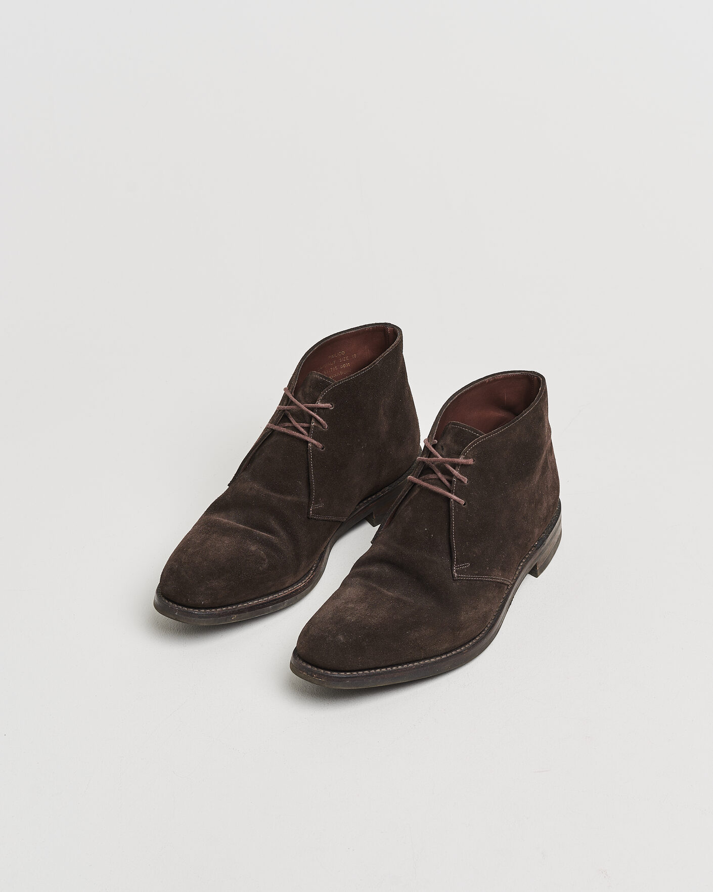 Hombres | Pre-owned Zapatos cosidos a mano | Pre-owned | Loake 1880 Pimlico Chukka Boot Dark Brown Suede UK10 - EU44