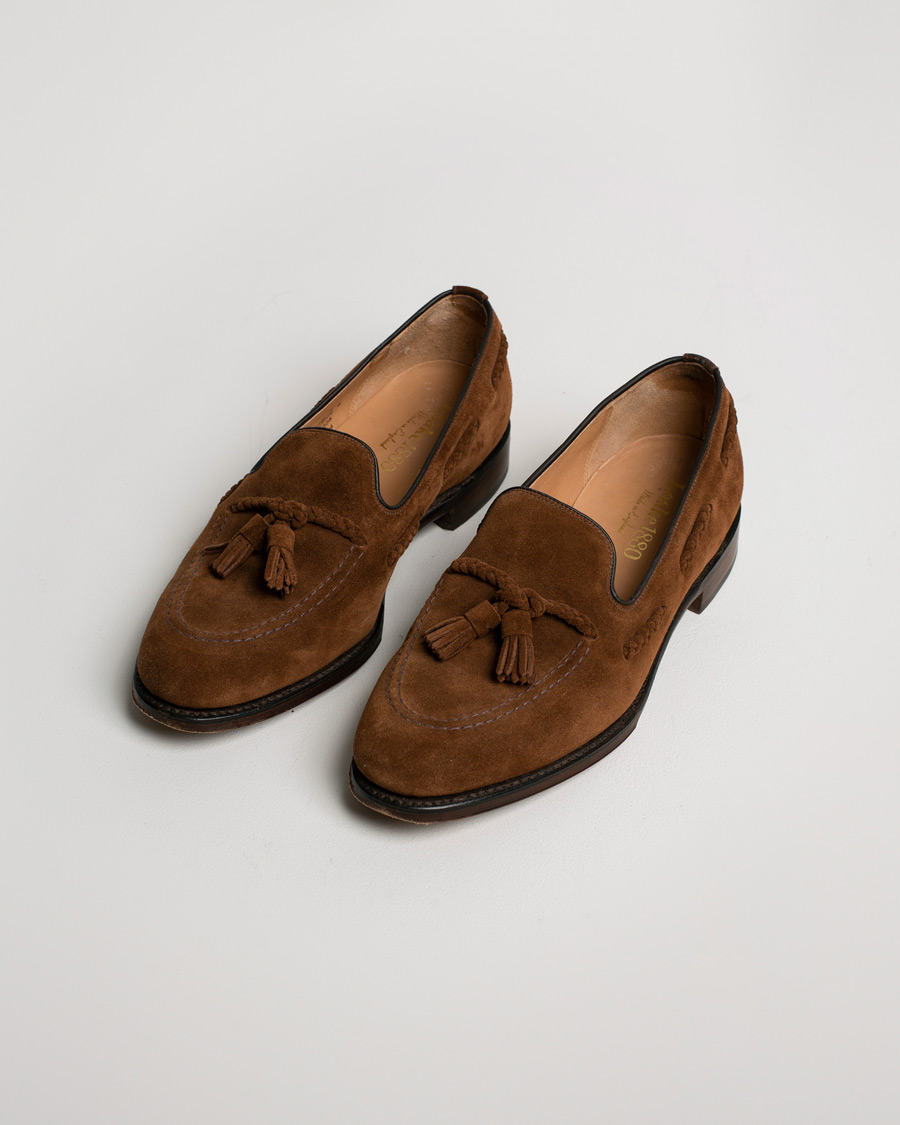 Hombres | Loake 1880 MTO Temple Loafer Polo Suede | Pre-owned | Loake 1880 MTO Temple Loafer Polo Suede