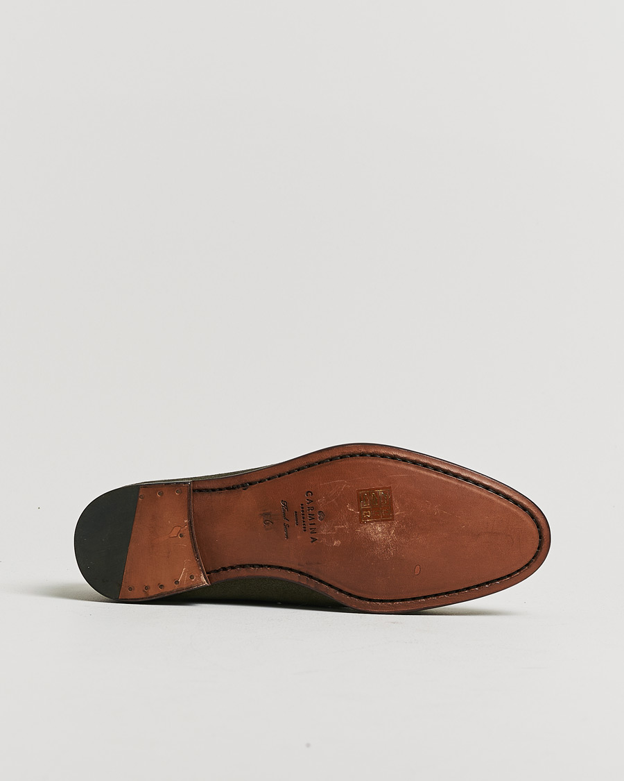 Hombres | Pre-owned Zapatos cosidos a mano | Pre-owned | Carmina Unlined Tassel Loafers Grey Suede UK6 - EU39