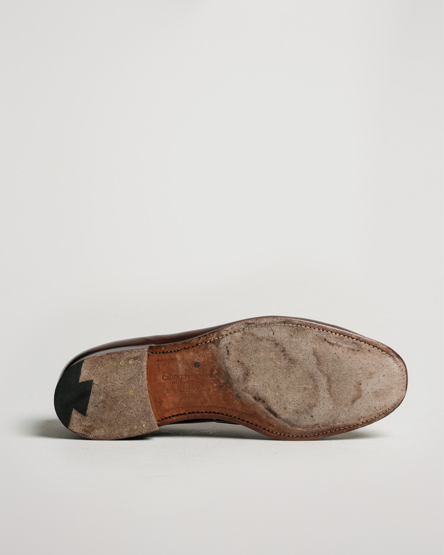 Hombres | Crockett & Jones Cavendish Tassel Loafer Burgundy Cordovan | Pre-owned | Crockett & Jones Cavendish Tassel Loafer Burgundy Cordovan