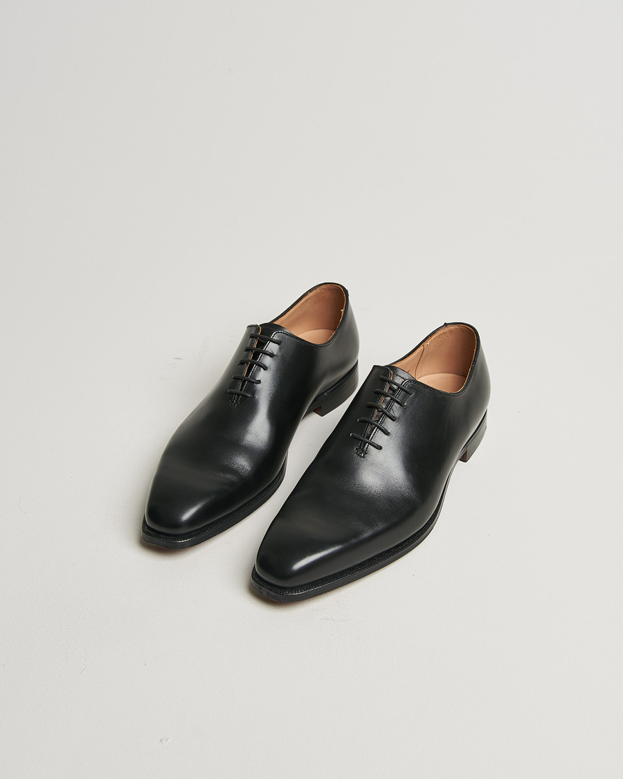 Hombres | Crockett & Jones Alex Wholecut Oxford Black Calf | Pre-owned | Crockett & Jones Alex Wholecut Oxford Black Calf
