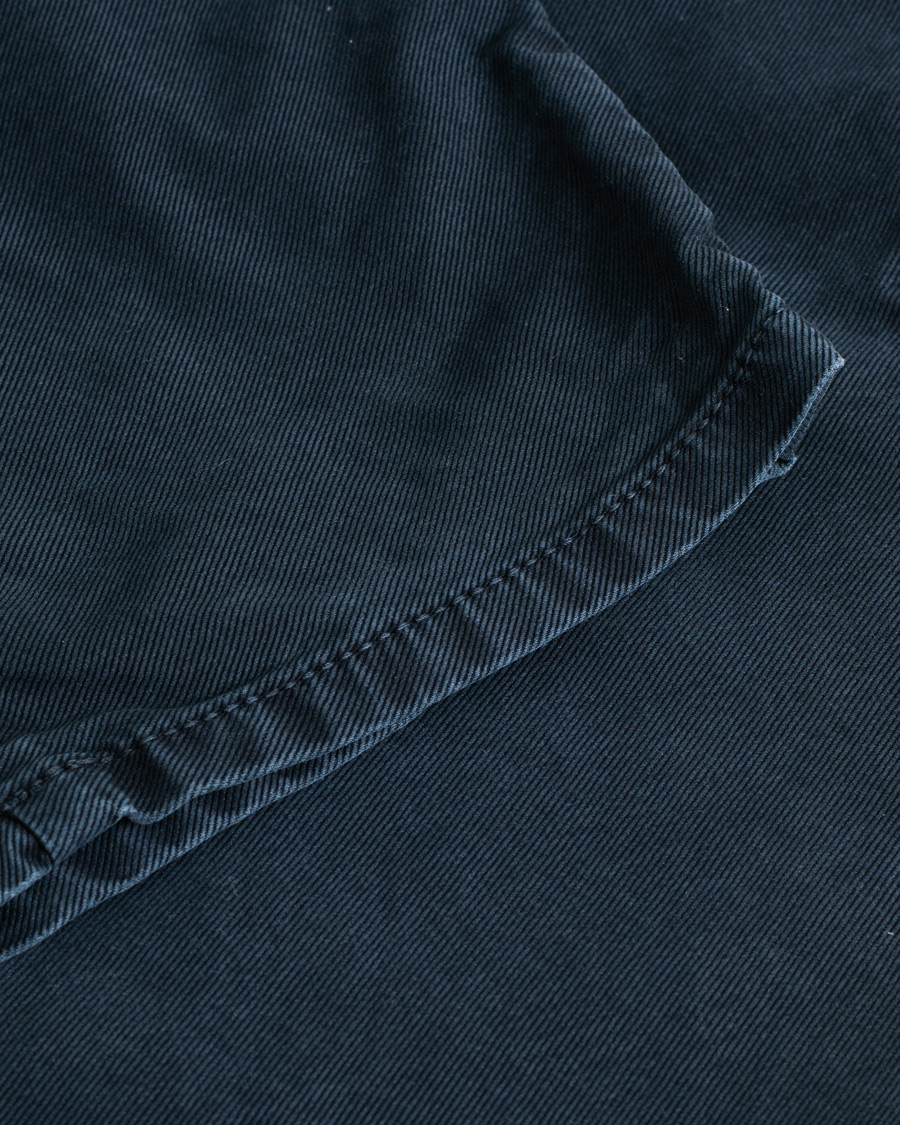 Hombres | Incotex Slim Fit Garment Dyed Washed Chino Navy | Pre-owned | Incotex Slim Fit Garment Dyed Washed Chino Navy