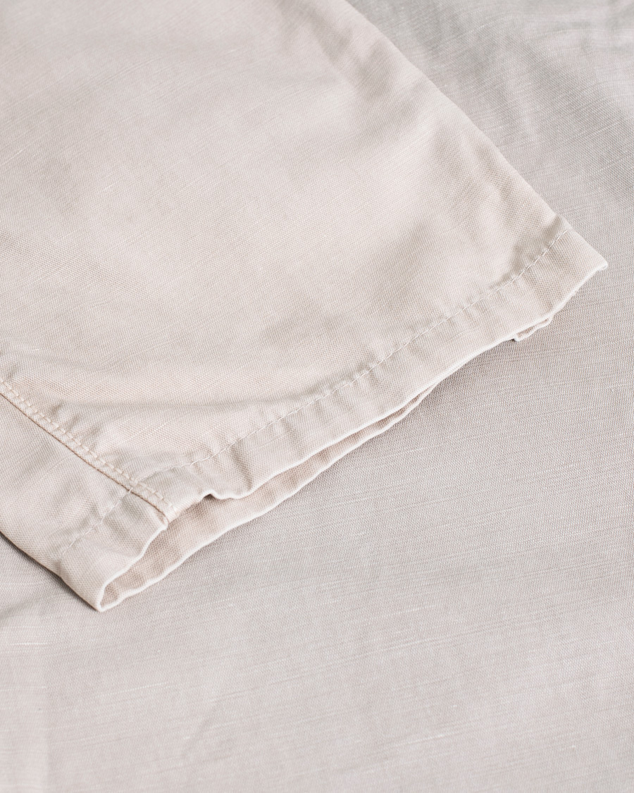 Hombres | Slim Fit Linen/Cotton Chino Beige W34 | Pre-owned | Slim Fit Linen/Cotton Chino Beige W34