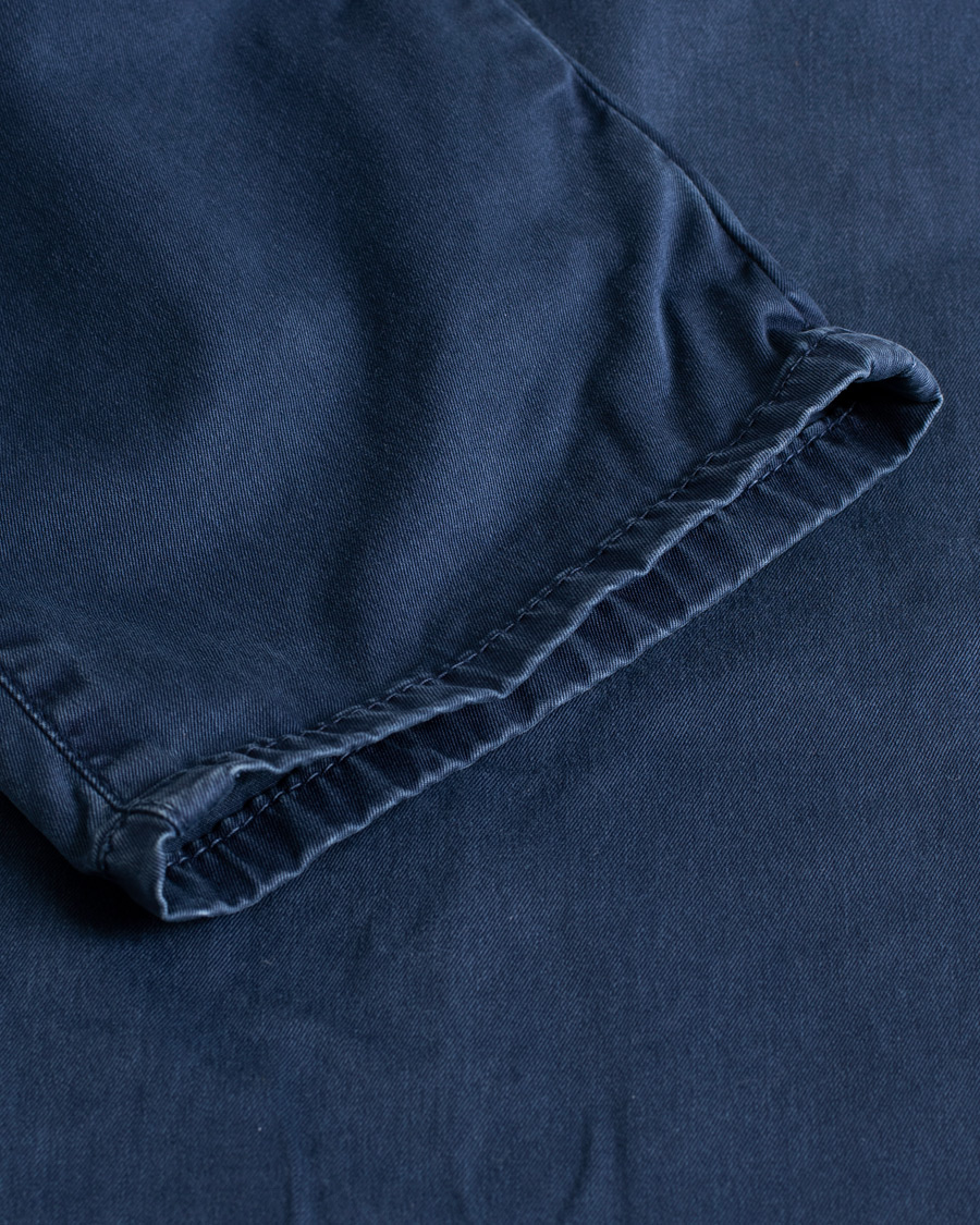 Hombres | Incotex Slim Fit Garment Dyed Washed Chino Blue W33 | Pre-owned | Incotex Slim Fit Garment Dyed Washed Chino Blue W33