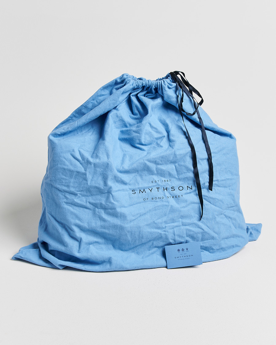 Hombres | Smythson Burlington 24 Hour Bag Black Deerskin | Pre-owned | Smythson Burlington 24 Hour Bag Black Deerskin