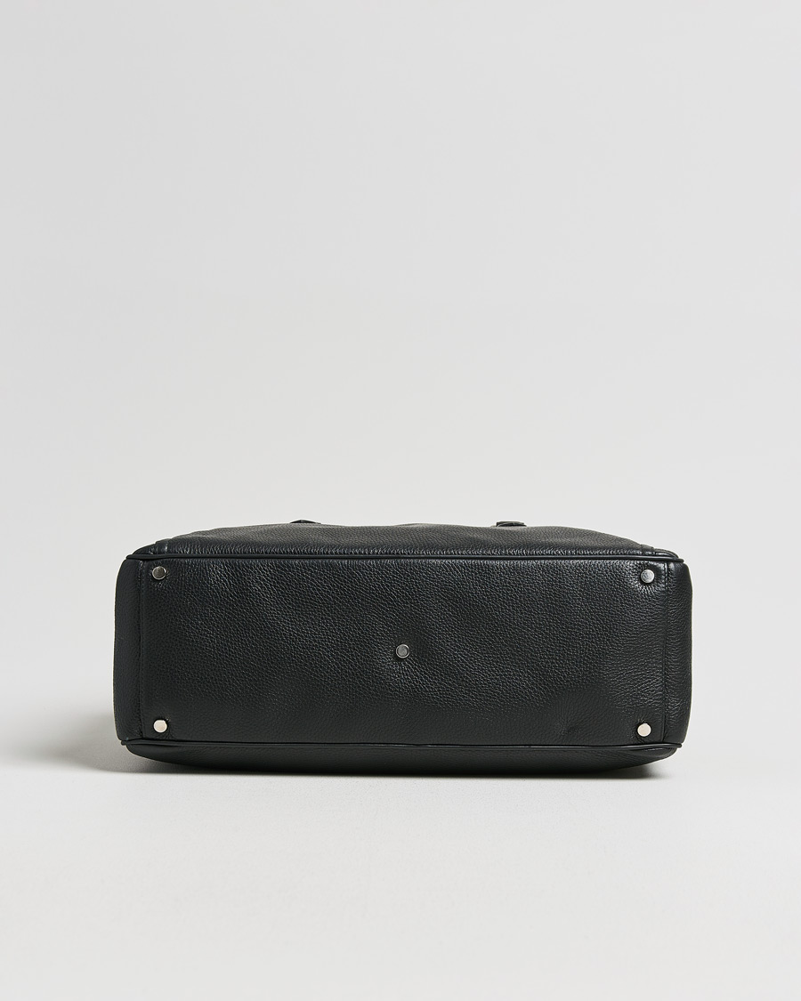 Hombres | Smythson Burlington 24 Hour Bag Black Deerskin | Pre-owned | Smythson Burlington 24 Hour Bag Black Deerskin