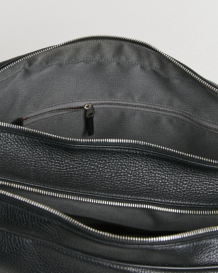 Hombres | Smythson Burlington 24 Hour Bag Black Deerskin | Pre-owned | Smythson Burlington 24 Hour Bag Black Deerskin