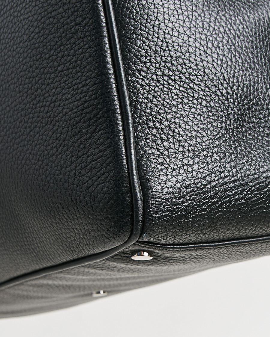 Hombres | Smythson Burlington 24 Hour Bag Black Deerskin | Pre-owned | Smythson Burlington 24 Hour Bag Black Deerskin
