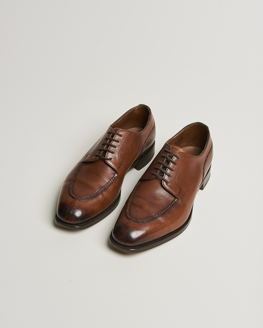 Hombres | Edward Green Dover Split Toe Dark Oak Calf | Pre-owned | Edward Green Dover Split Toe Dark Oak Calf