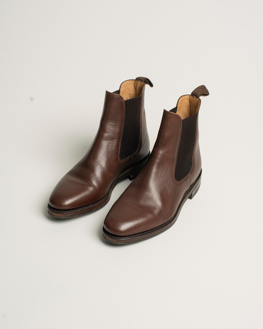 Hombres | Loake 1880 Blenheim Chelsea Boot Brown Waxy Leather UK7 - EU41 | Pre-owned | Loake 1880 Blenheim Chelsea Boot Brown Waxy Leather UK7 - EU41