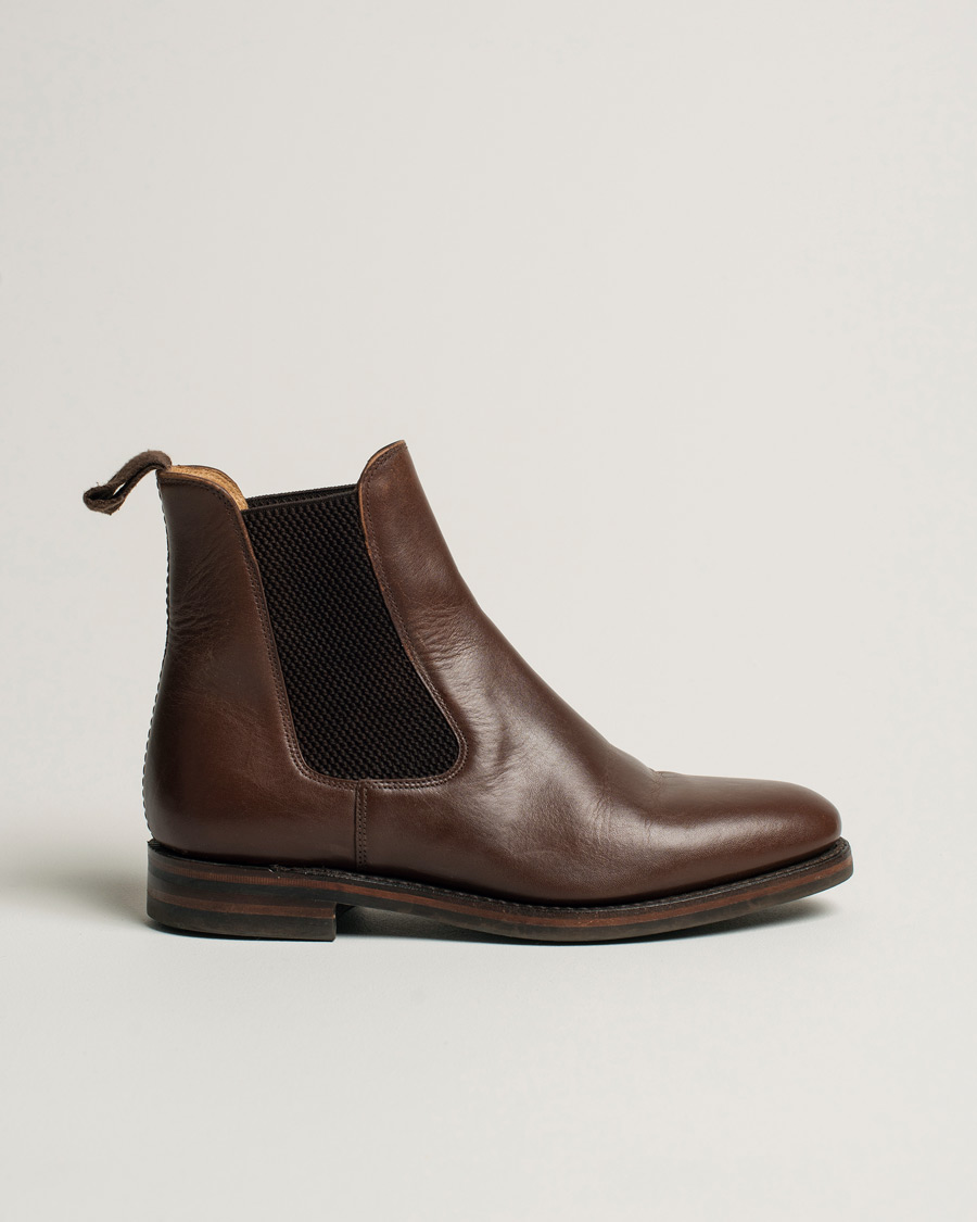 Hombres | Loake 1880 Blenheim Chelsea Boot Brown Waxy Leather UK7 - EU41 | Pre-owned | Loake 1880 Blenheim Chelsea Boot Brown Waxy Leather UK7 - EU41