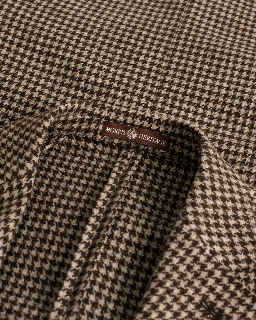 Hombres | Morris Heritage Keith Dogtooth Blazer Brown 50 | Pre-owned | Morris Heritage Keith Dogtooth Blazer Brown 50