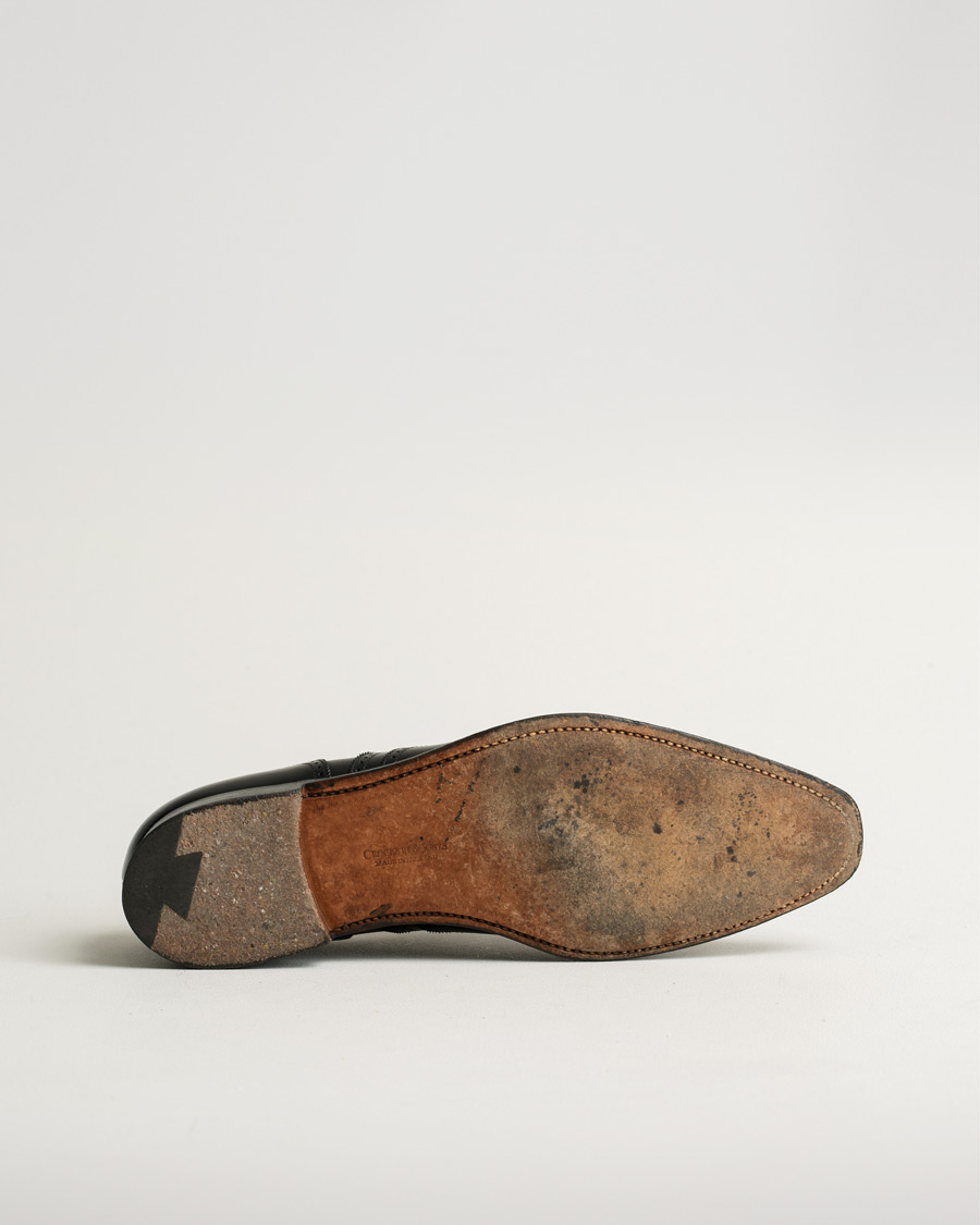 Hombres | Crockett & Jones Drummond Oxford Leatcher Sole Black Calf | Pre-owned | Crockett & Jones Drummond Oxford Leatcher Sole Black Calf