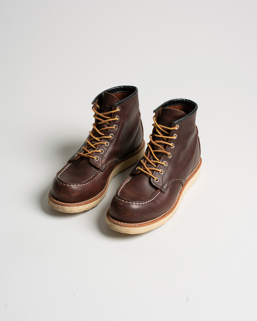 Hombres | Red Wing Shoes Moc Toe Boot Briar Oil Slick Leather | Pre-owned | Red Wing Shoes Moc Toe Boot Briar Oil Slick Leather