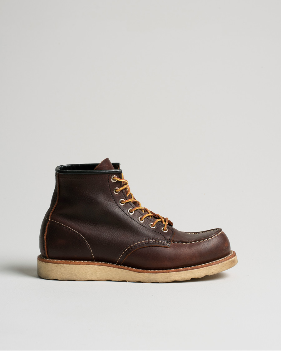 Hombres | Red Wing Shoes Moc Toe Boot Briar Oil Slick Leather | Pre-owned | Red Wing Shoes Moc Toe Boot Briar Oil Slick Leather