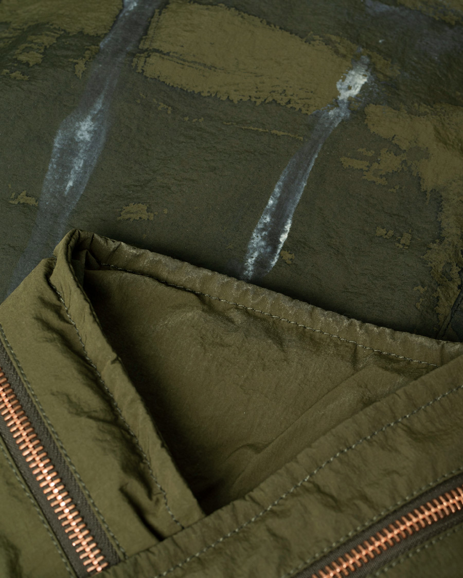 Hombres | Abrigos y chaquetas | Pre-owned | President's Safety Vintage Nylon Washed Hand Paint Jacket Army M