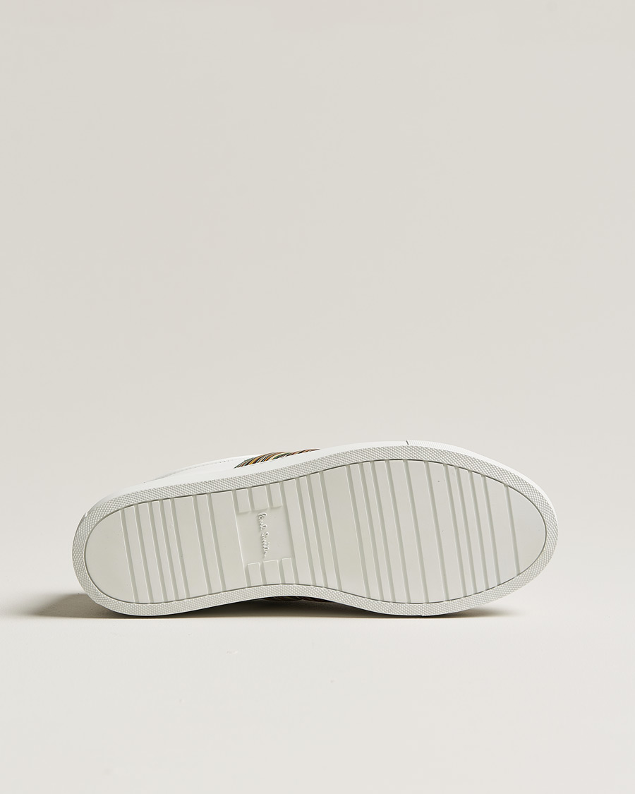 Hombres | Paul Smith Ivo Sneaker White Multistripe Nappa | Pre-owned | Paul Smith Ivo Sneaker White Multistripe Nappa