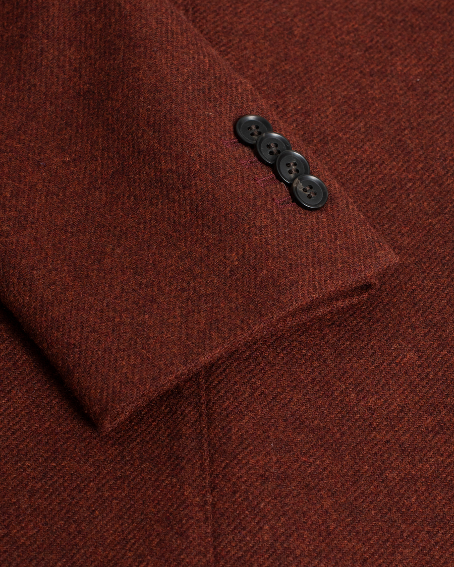 Hombres | Oscar Jacobson Edgar Flannel Blazer Rust 48 | Pre-owned | Oscar Jacobson Edgar Flannel Blazer Rust 48