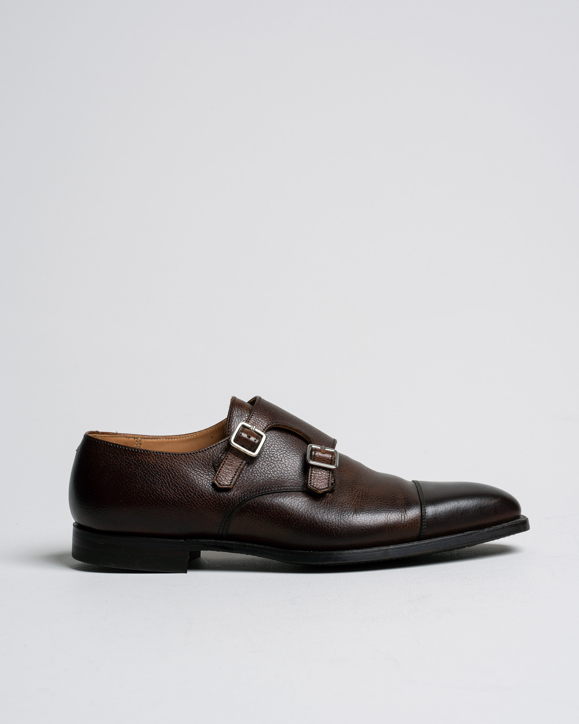 Hombres | Crockett & Jones Lowndes Monkstrap City Sole Dark Brown Calf UK8,5 - EU42,5 | Pre-owned | Crockett & Jones Lowndes Monkstrap City Sole Dark Brown Calf UK8,5 - EU42,5
