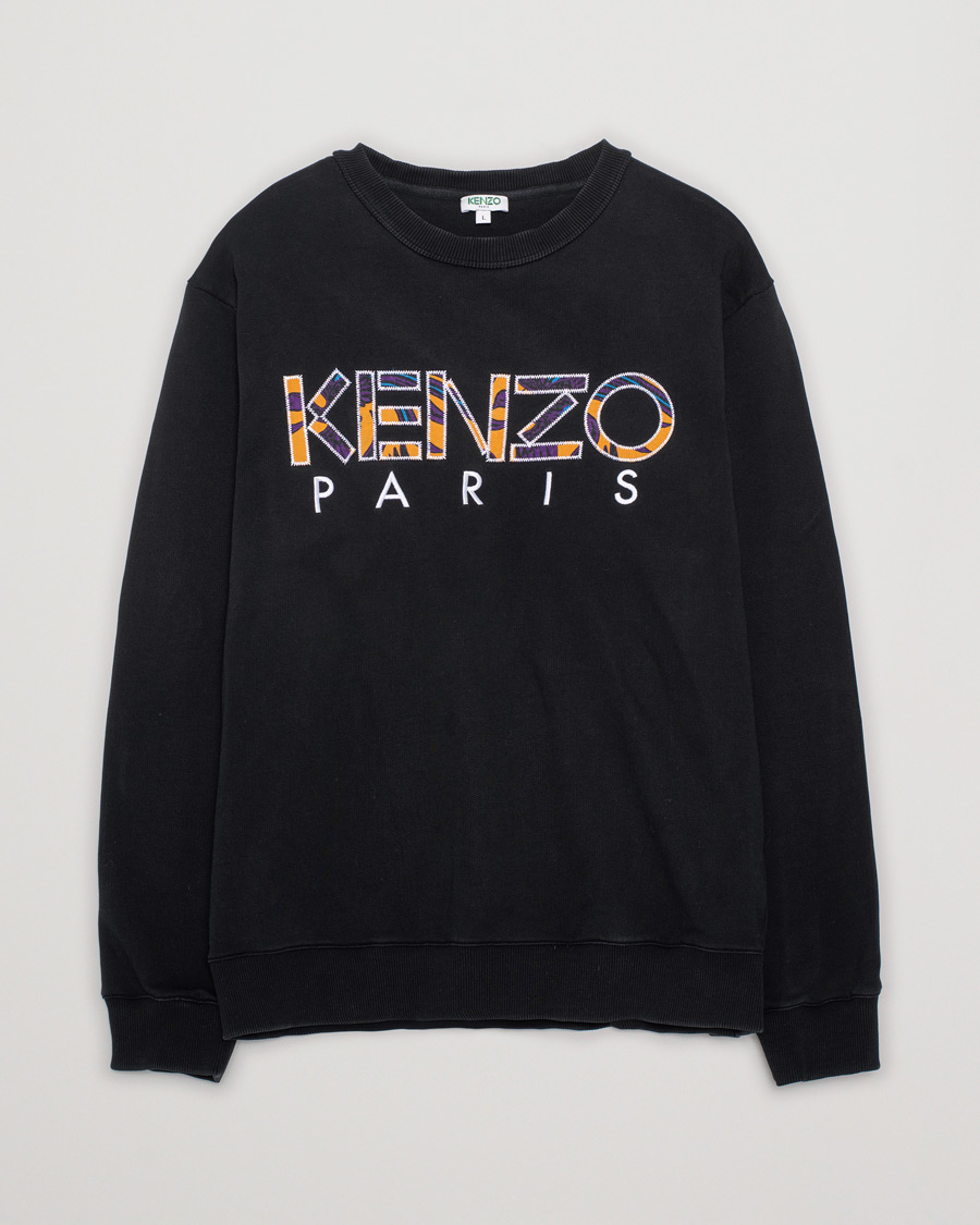 Hombres | Kenzo Paris Sweatshirt Black | Pre-owned | Kenzo Paris Sweatshirt Black